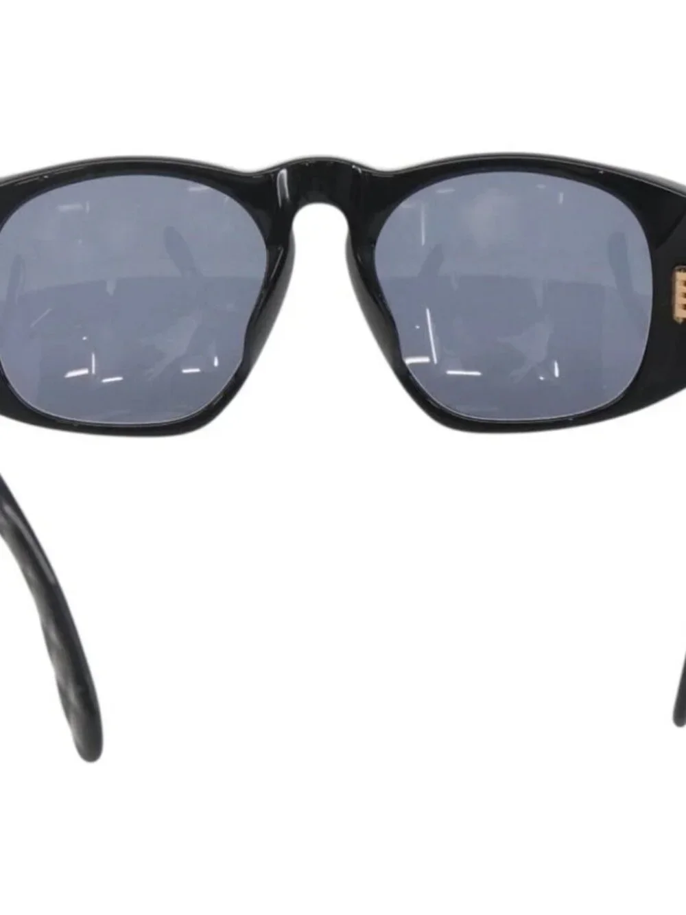 CHANEL Sunglasses plastic Black CC Auth 156144